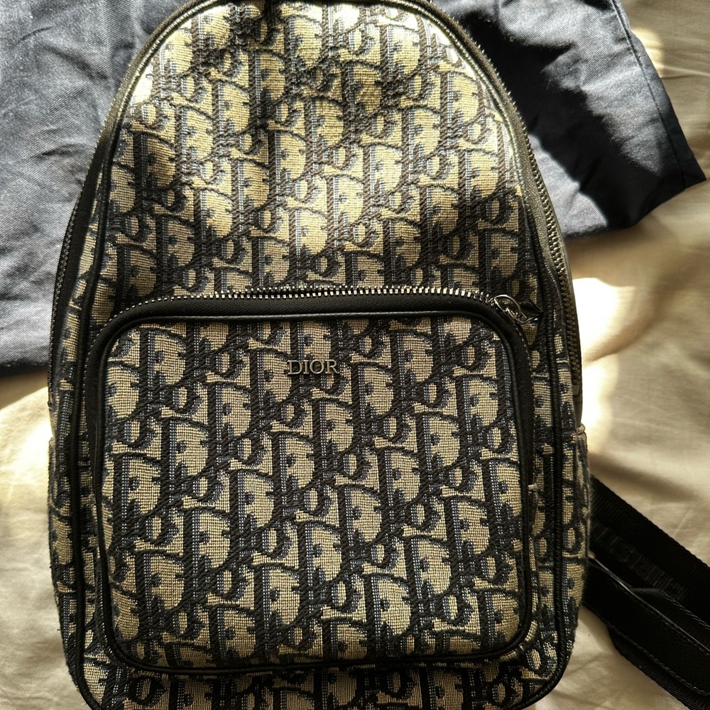 Dior Black and Cream Men's Backpack